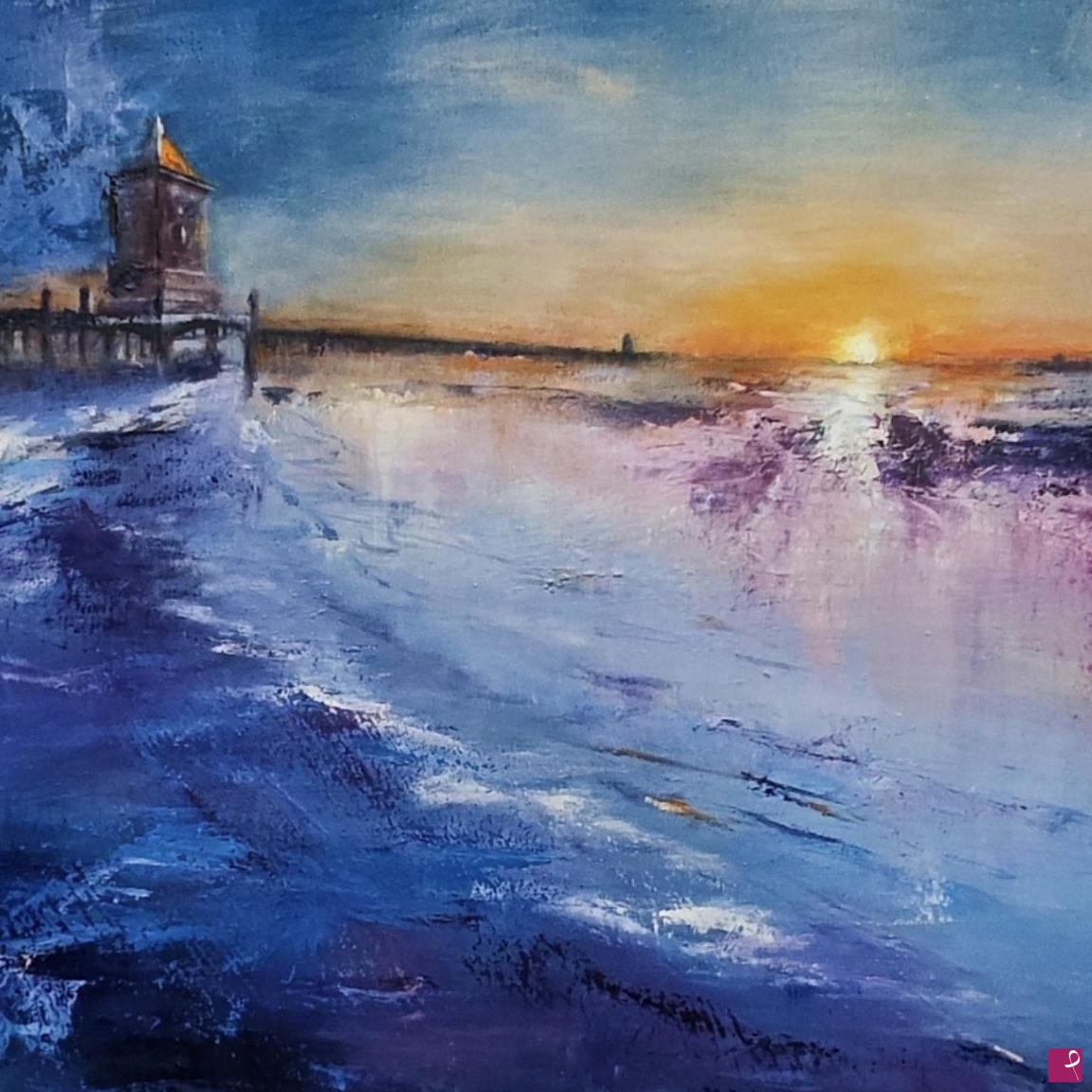 quadri in vendita online - Tramonto a Punta faro..Lignano Sabbiadoro 