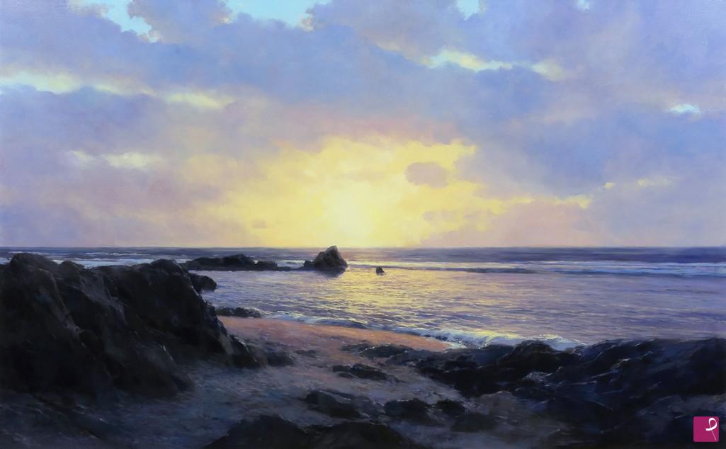 quadri in vendita online - Tramonto a San Menaio