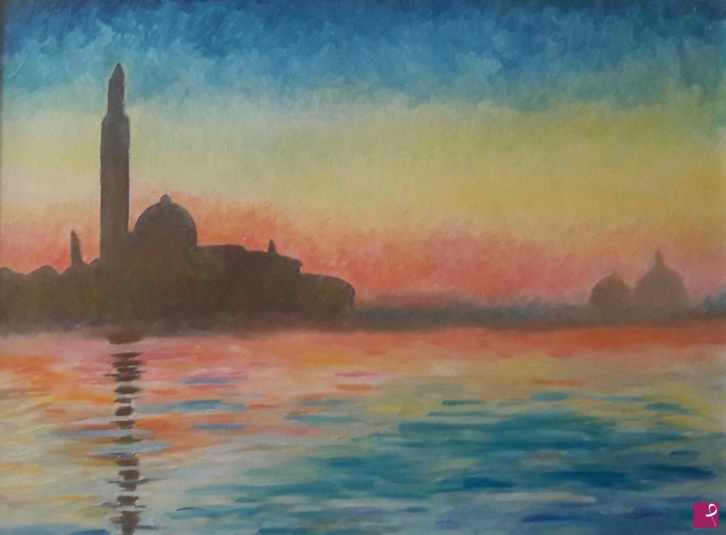 quadri in vendita online - tramonto a Venezia