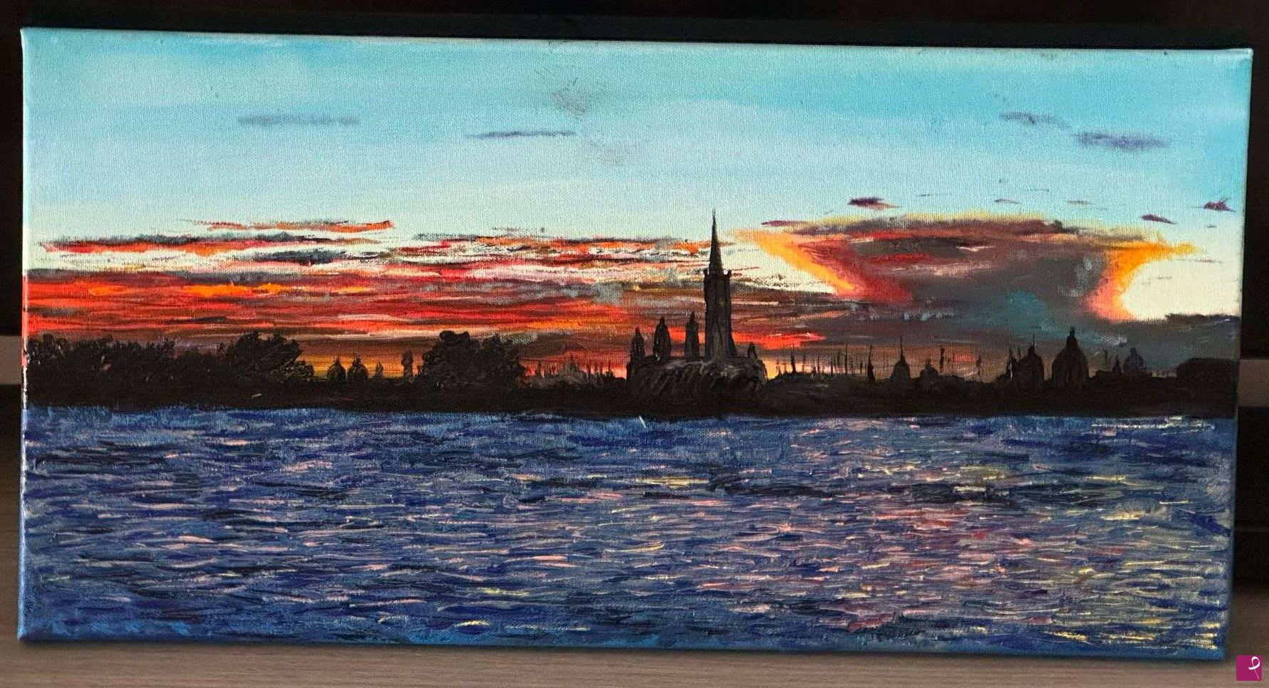 quadri in vendita online - TRAMONTO A VENEZIA