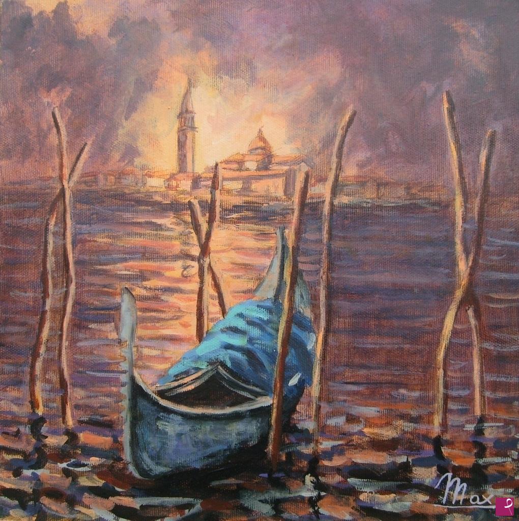 quadri in vendita online - TRAMONTO A VENEZIA