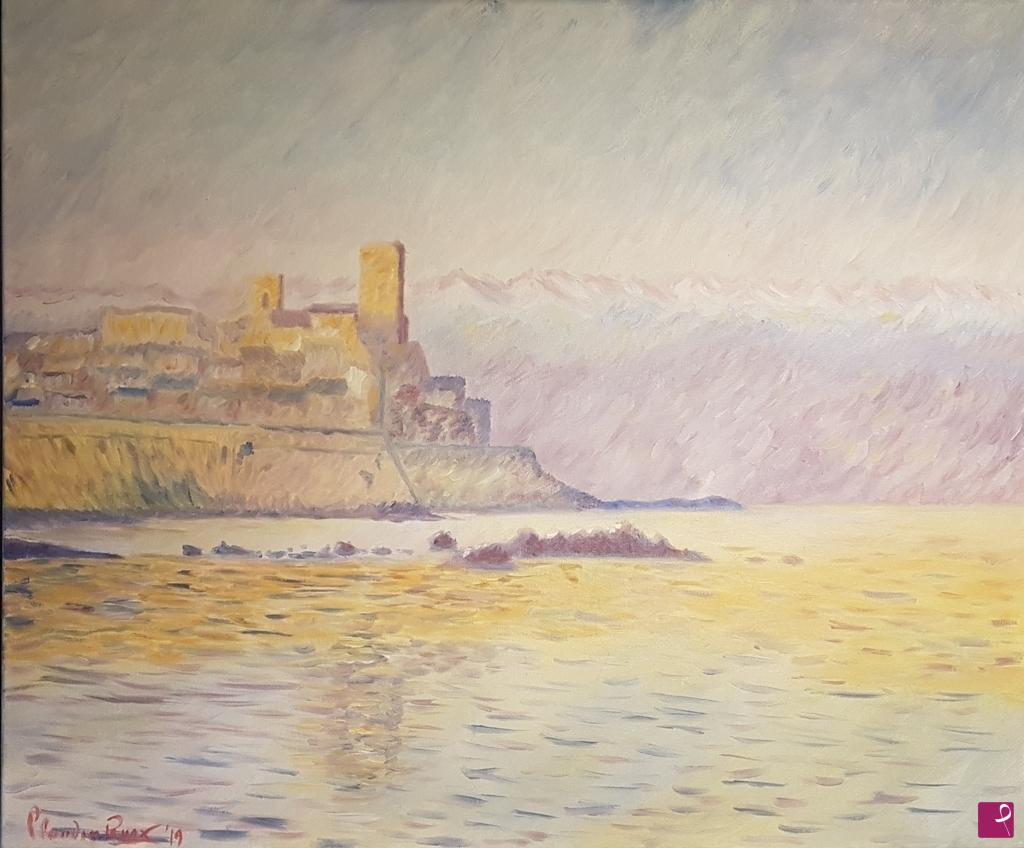 quadri in vendita online - Tramonto ad Antibes
