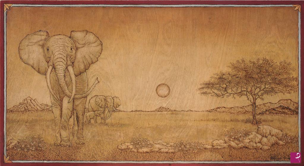 quadri in vendita online - Tramonto Africano