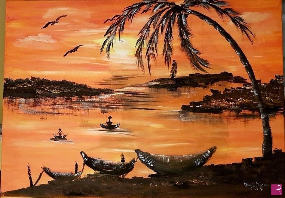 quadri in vendita online - TRAMONTO AFRICANO
