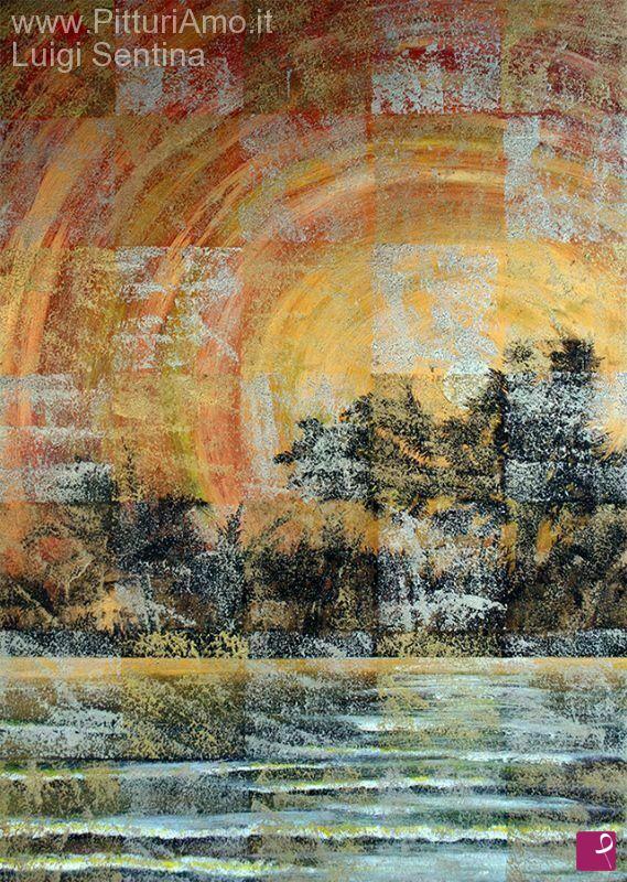 quadri in vendita online - Tramonto africano