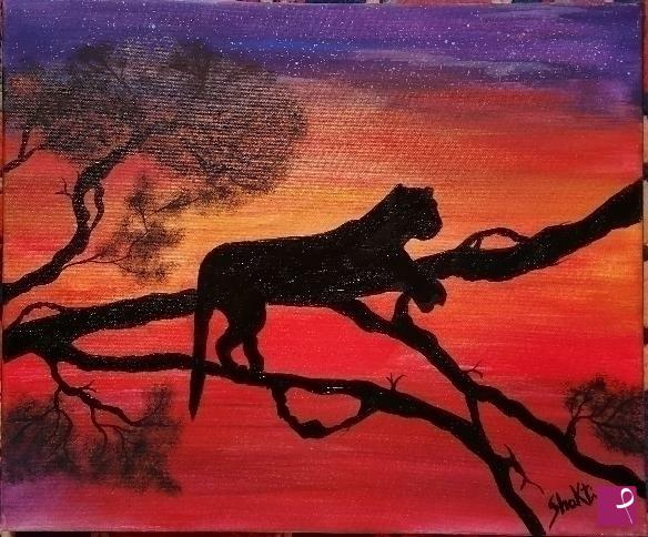 quadri in vendita online - Tramonto africano 