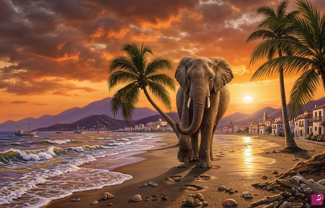 quadri in vendita online - Tramonto africano 