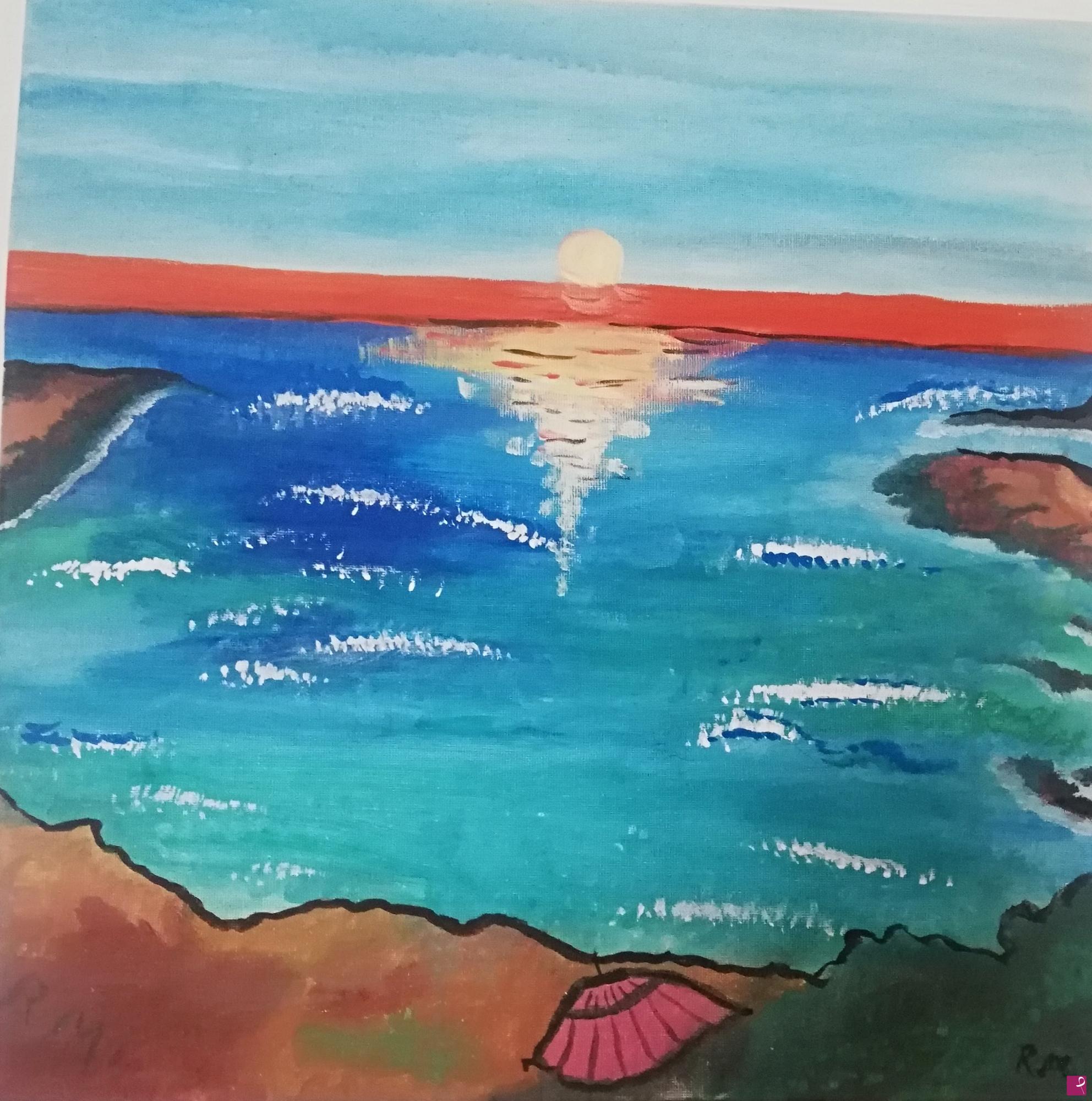 quadri in vendita online - Tramonto al Girasole. 