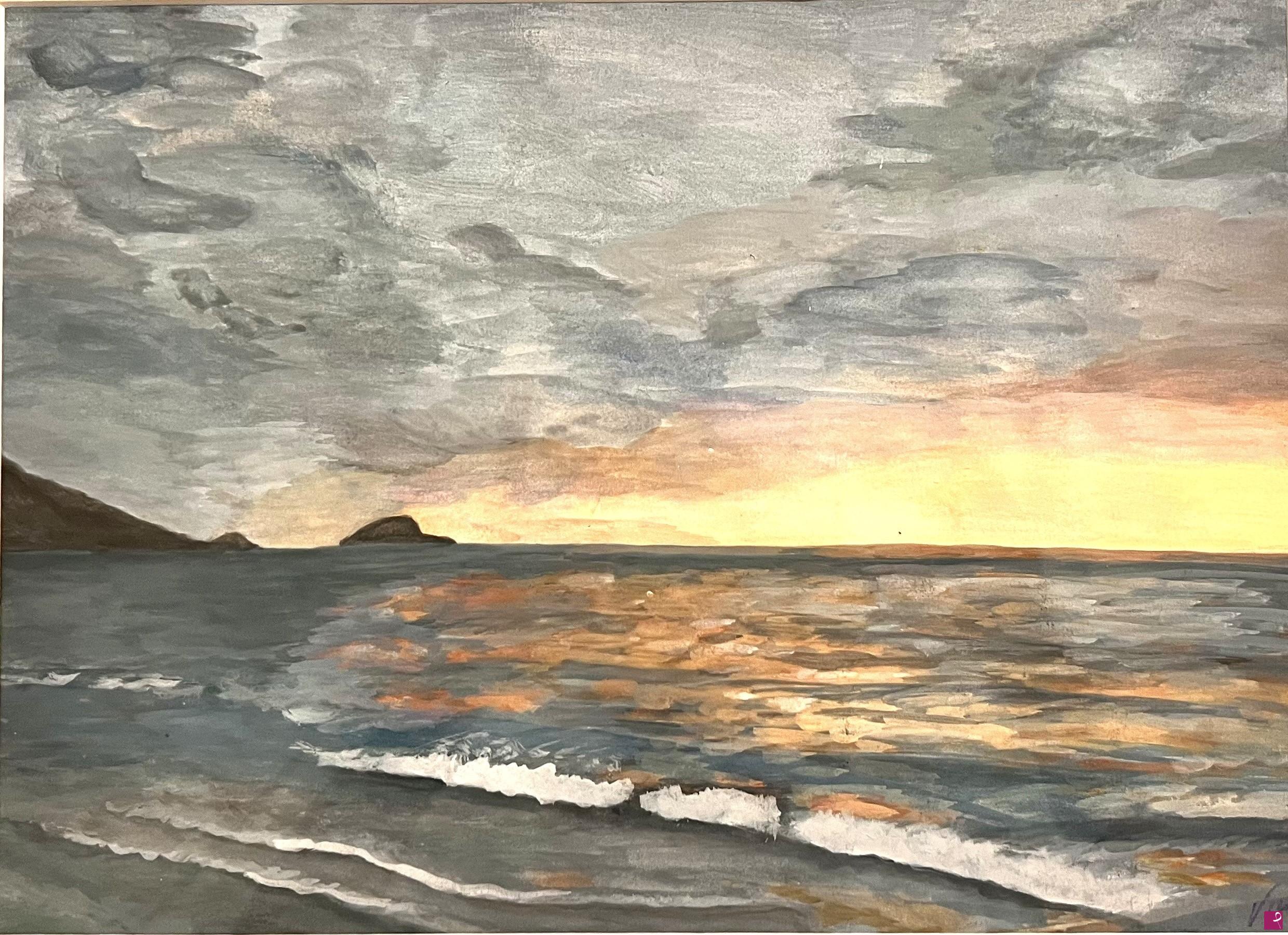 quadri in vendita online - Tramonto Alassio