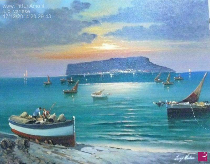 quadri in vendita online - Tramonto all'isola di Dino