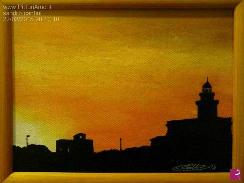 quadri in vendita online - Tramonto Capo Testa - Sardegna