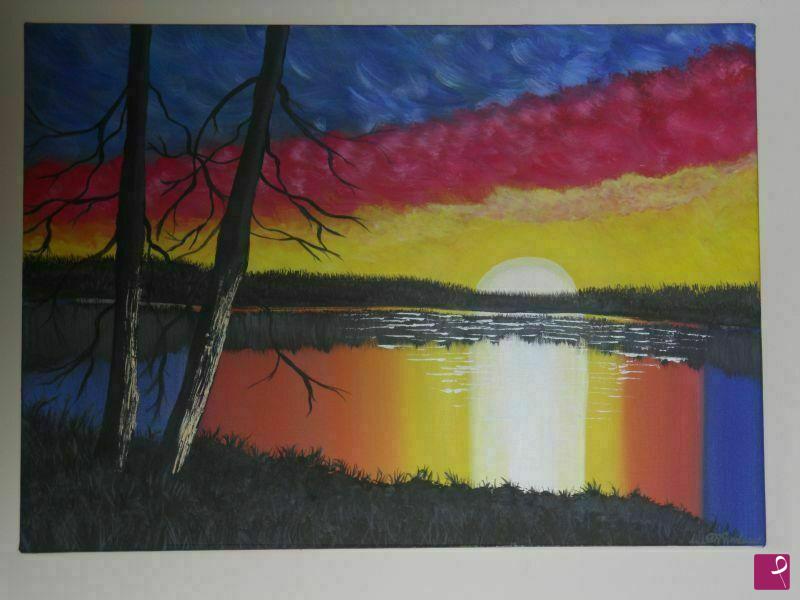 quadri in vendita online - tramonto colorato