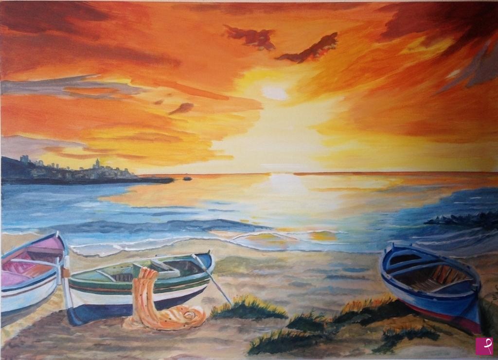 quadri in vendita online - tramonto da sogno