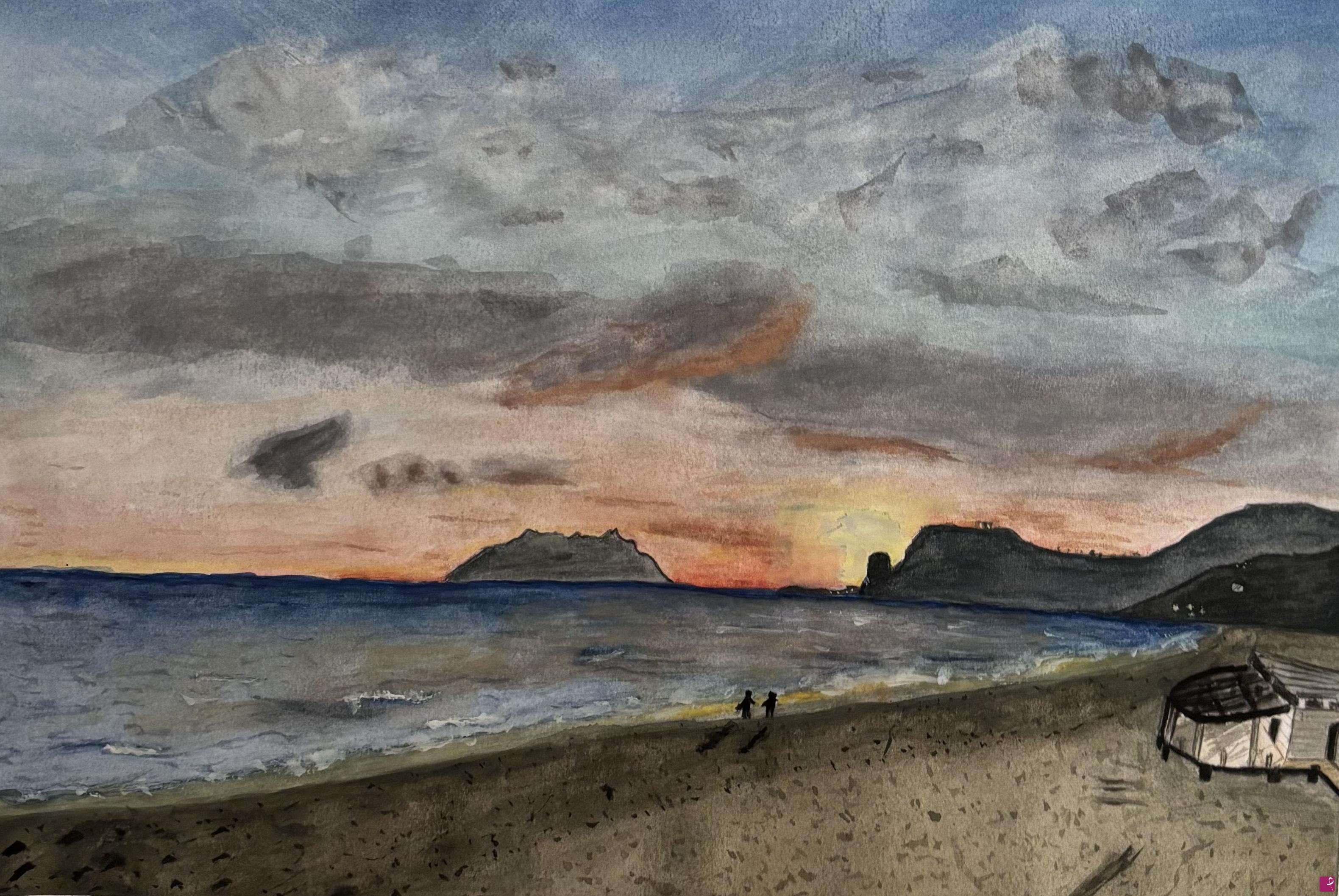 quadri in vendita online - Tramonto dal ponte di Sant'Anastasia