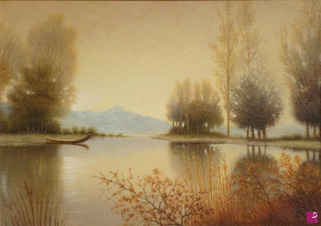quadri in vendita online - Tramonto d'autunno
