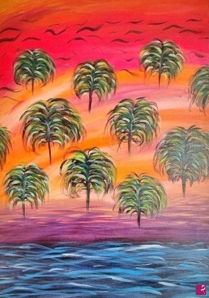 quadri in vendita online - Tramonto del mare 