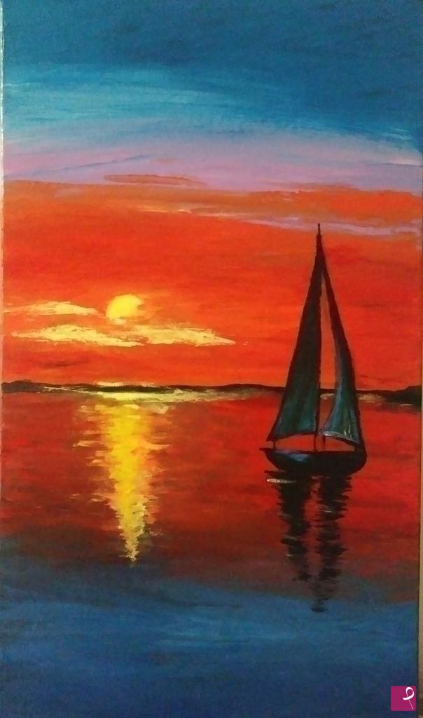 quadri in vendita online - Tramonto d'estate
