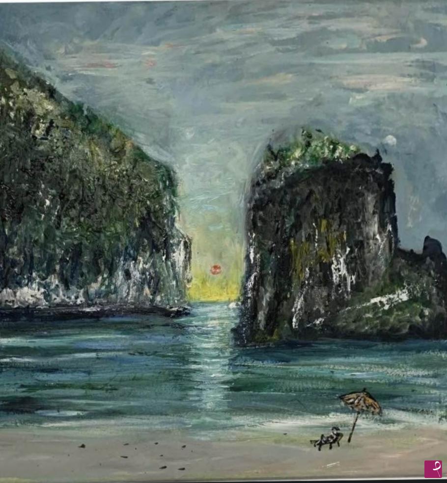 quadri in vendita online - Tramonto di mezza estate 