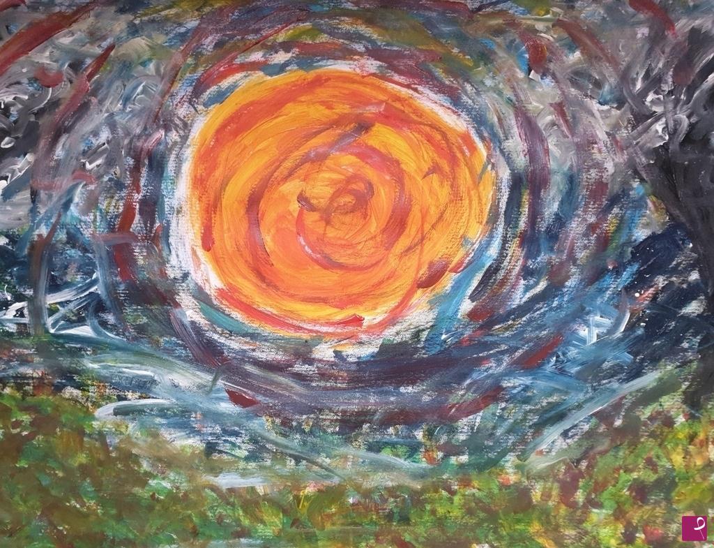 quadri in vendita online - Tramonto di primavera 