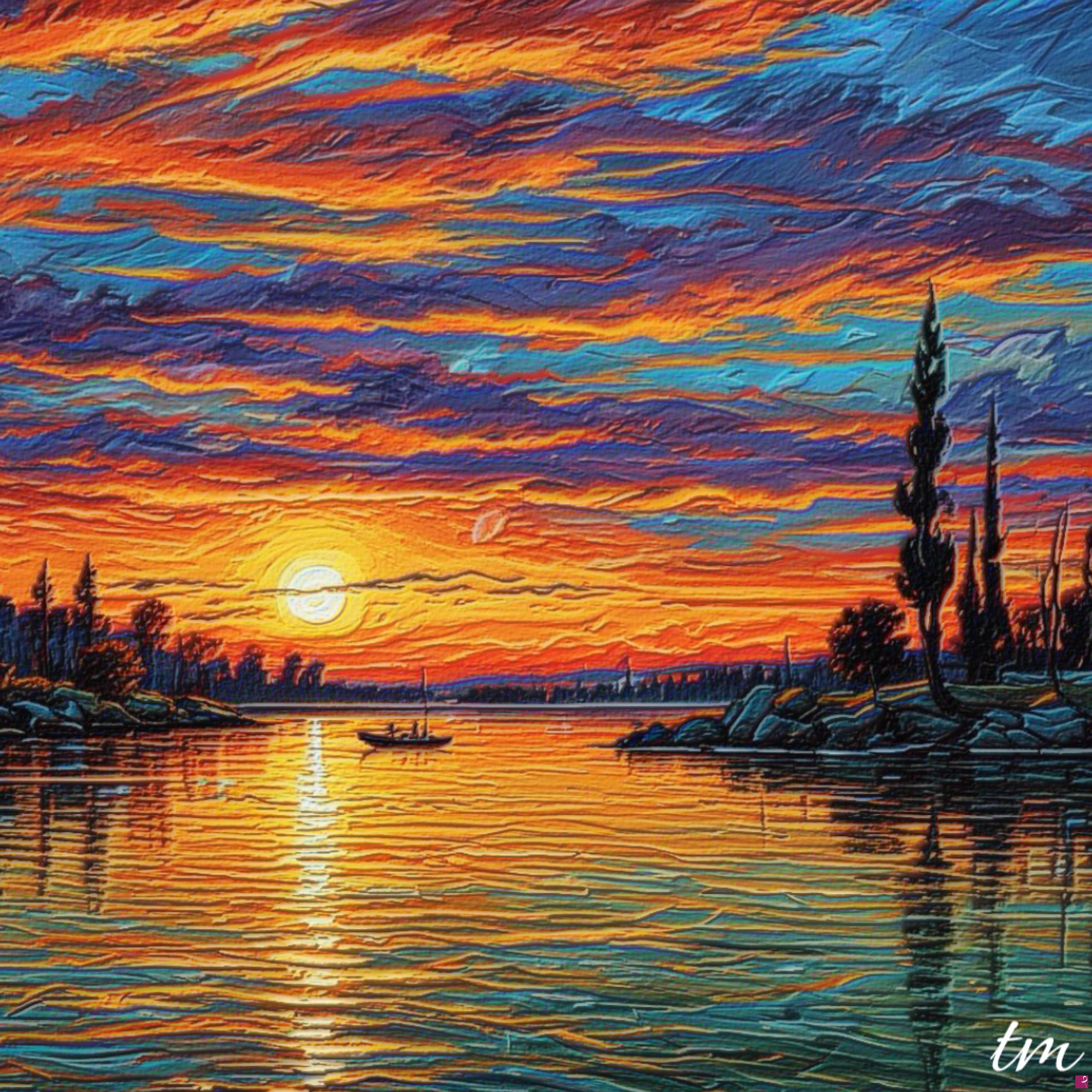 quadri in vendita online - TRAMONTO DI QUIETE 