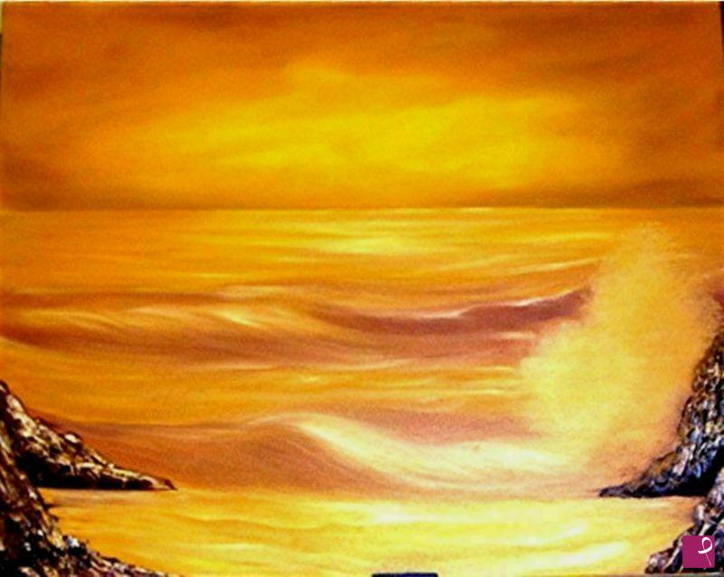 quadri in vendita online - tramonto di scirocco sullo jonio
