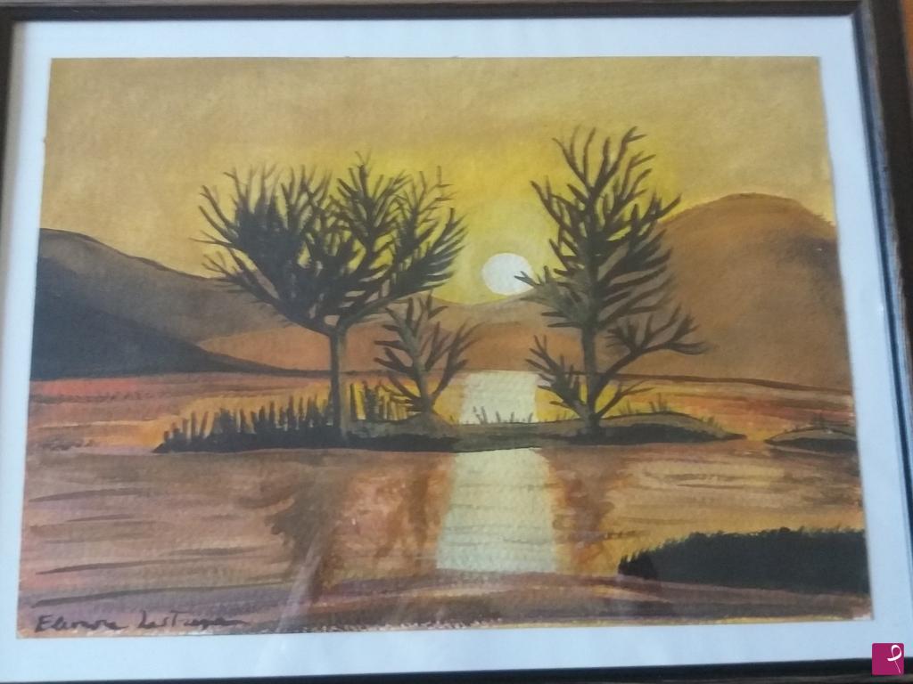 quadri in vendita online - Tramonto dorato 