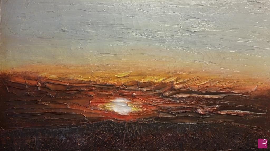 quadri in vendita online - Tramonto esploso
