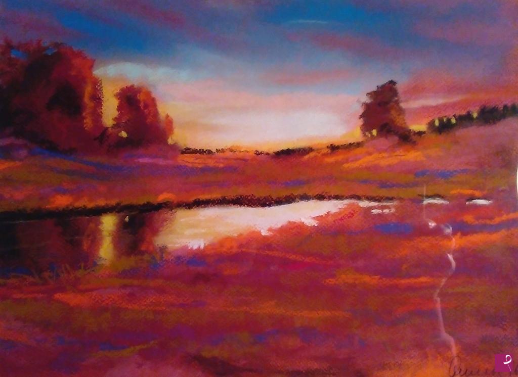 quadri in vendita online - Tramonto estivo