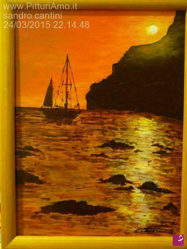quadri in vendita online - Tramonto Iglesias - Sardegna