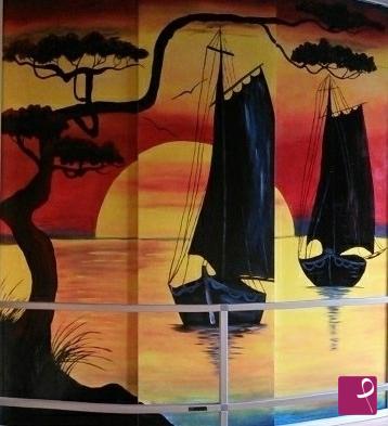 quadri in vendita online - tramonto in barca