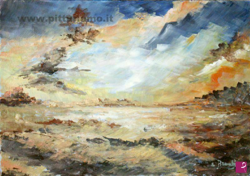 quadri in vendita online - tramonto in brianza