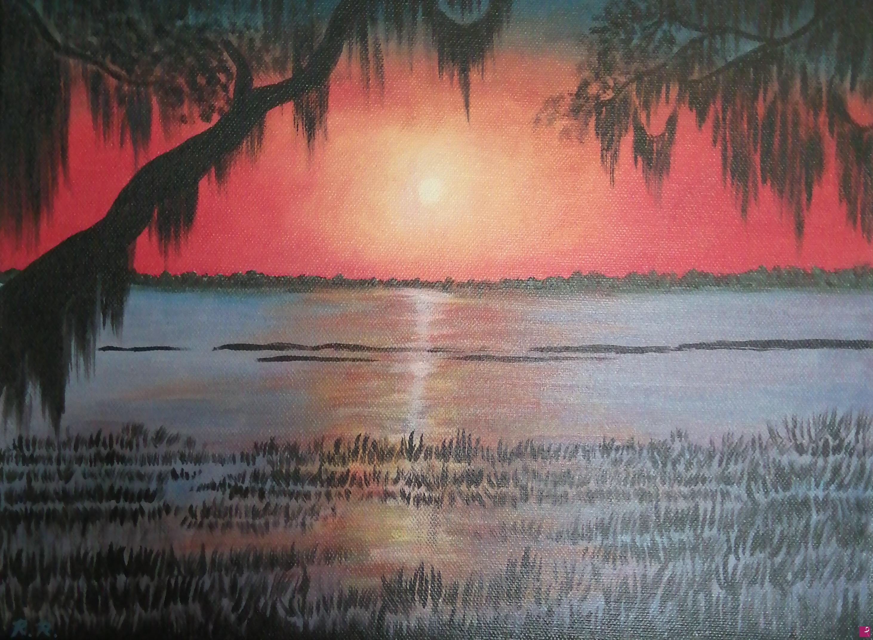 quadri in vendita online - Tramonto in Florida