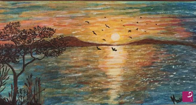 quadri in vendita online - Tramonto in Toscana 