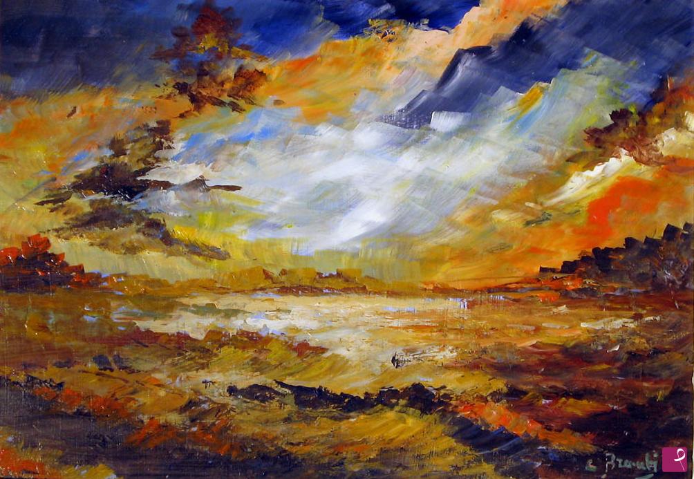 quadri in vendita online - tramonto infuocato