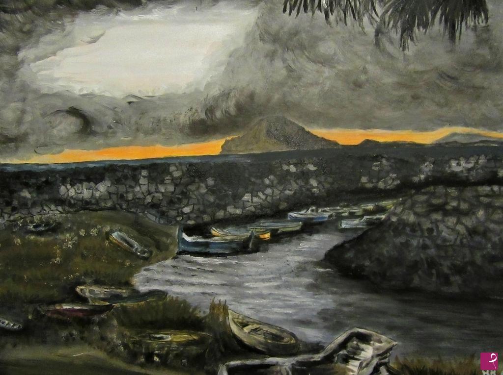 quadri in vendita online - TRAMONTO INVERNALE