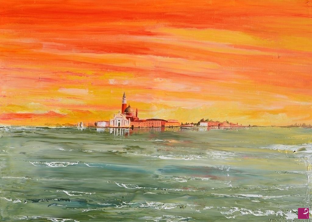 quadri in vendita online - Tramonto Lagunare ( S.Giorgio )