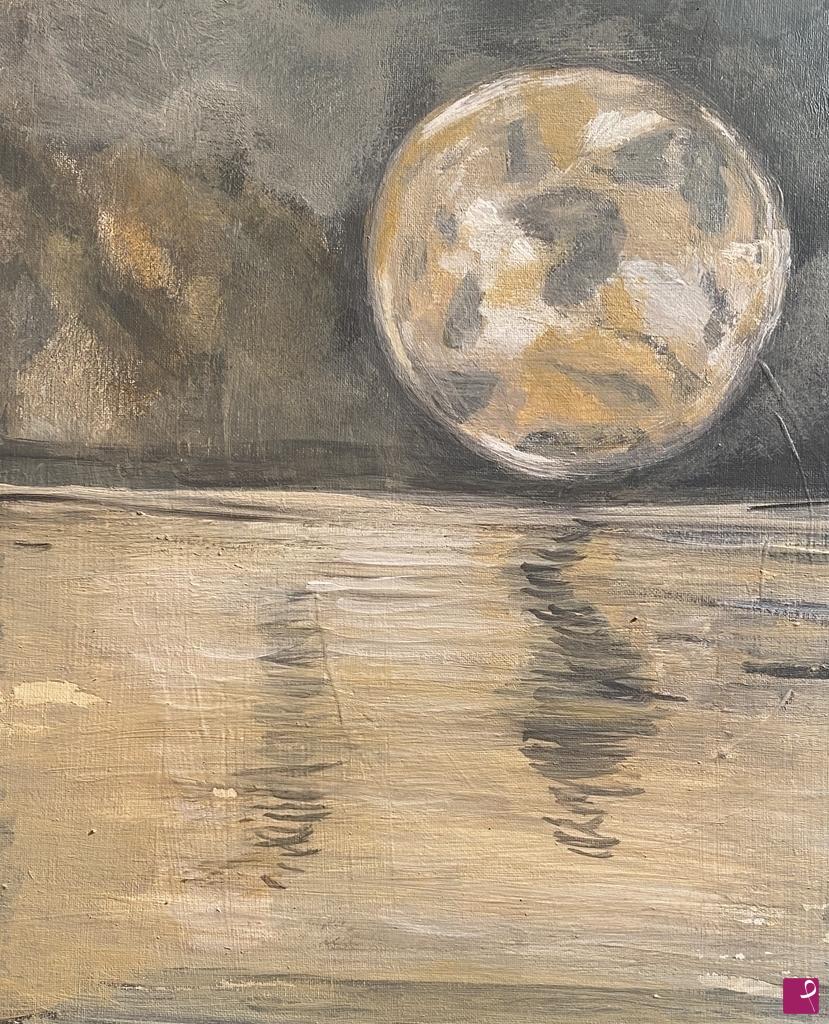 quadri in vendita online - Tramonto lunare
