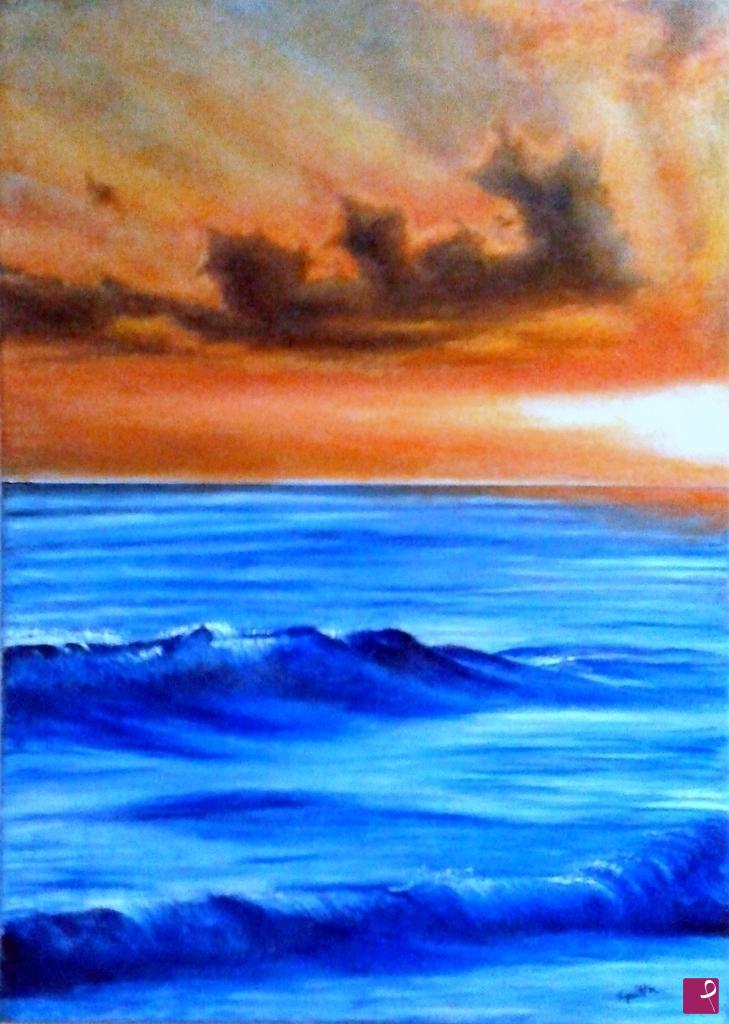 quadri in vendita online - TRAMONTO MARINO