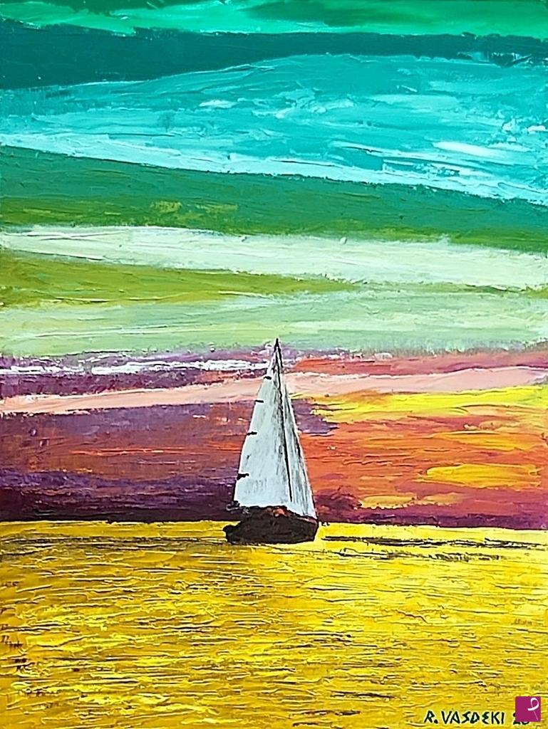 quadri in vendita online - TRAMONTO MULTICOLOR 1