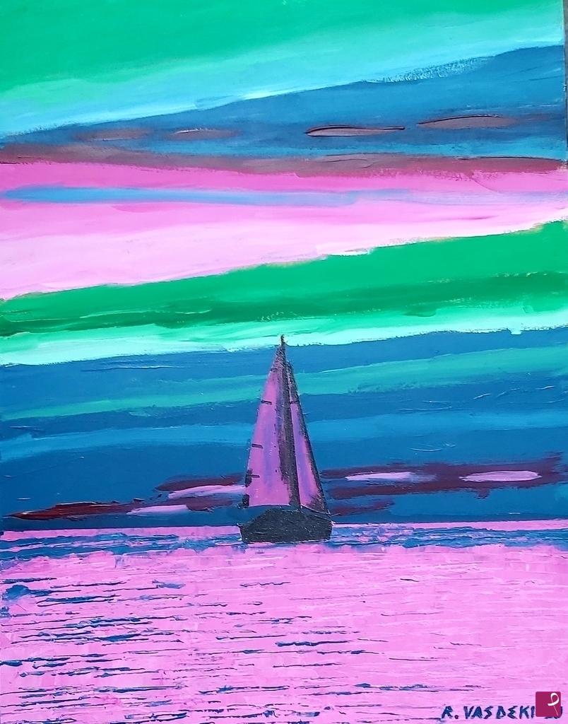 quadri in vendita online - TRAMONTO MULTICOLOR 3