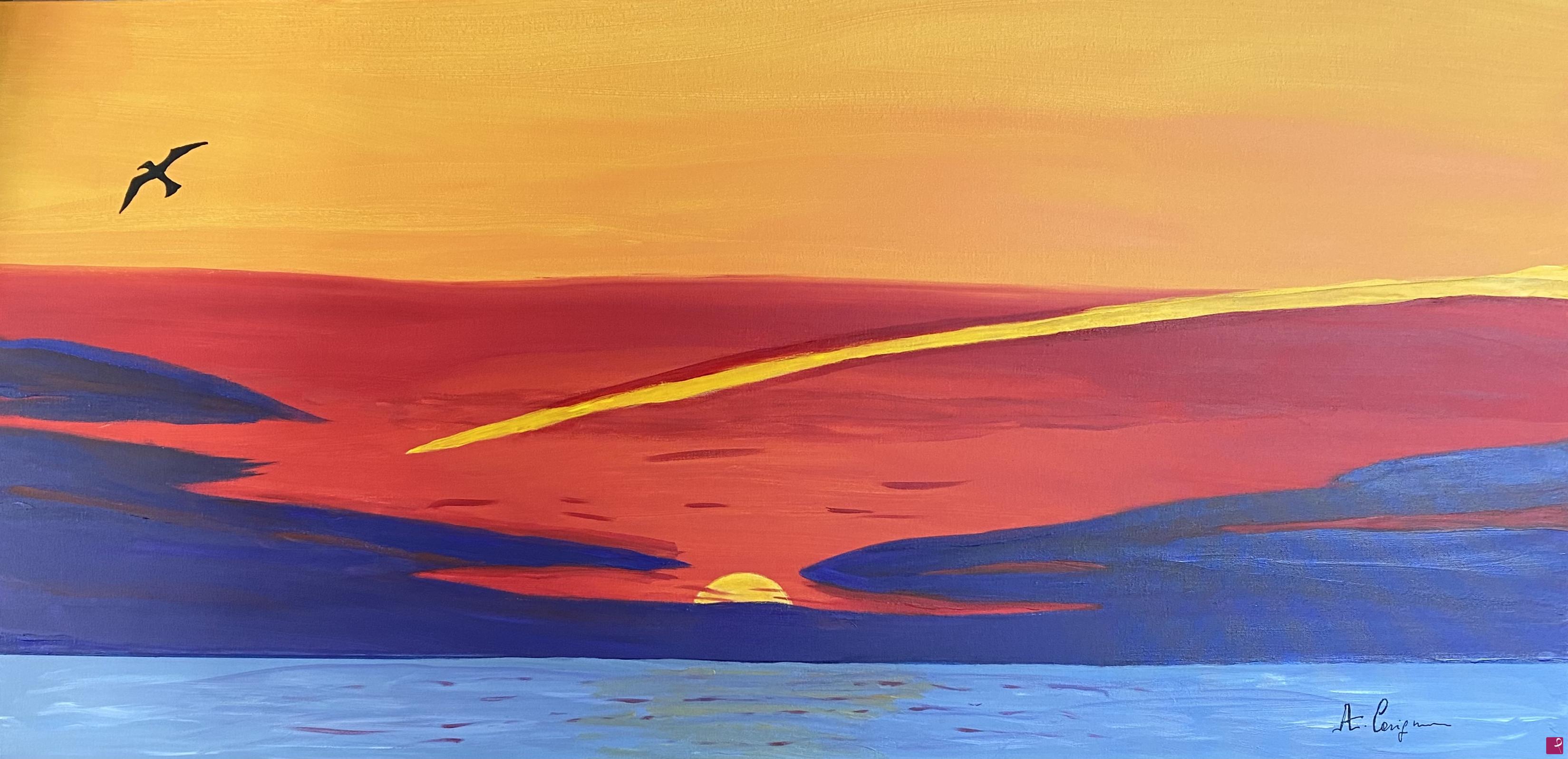 quadri in vendita online - Tramonto particolare