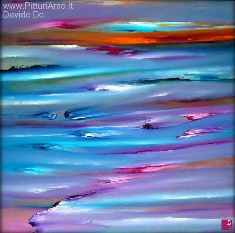 quadri in vendita online - Tramonto riflesso