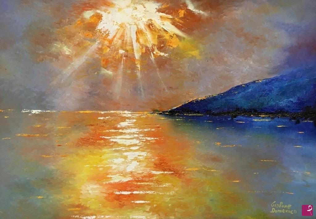 quadri in vendita online - Tramonto Romano