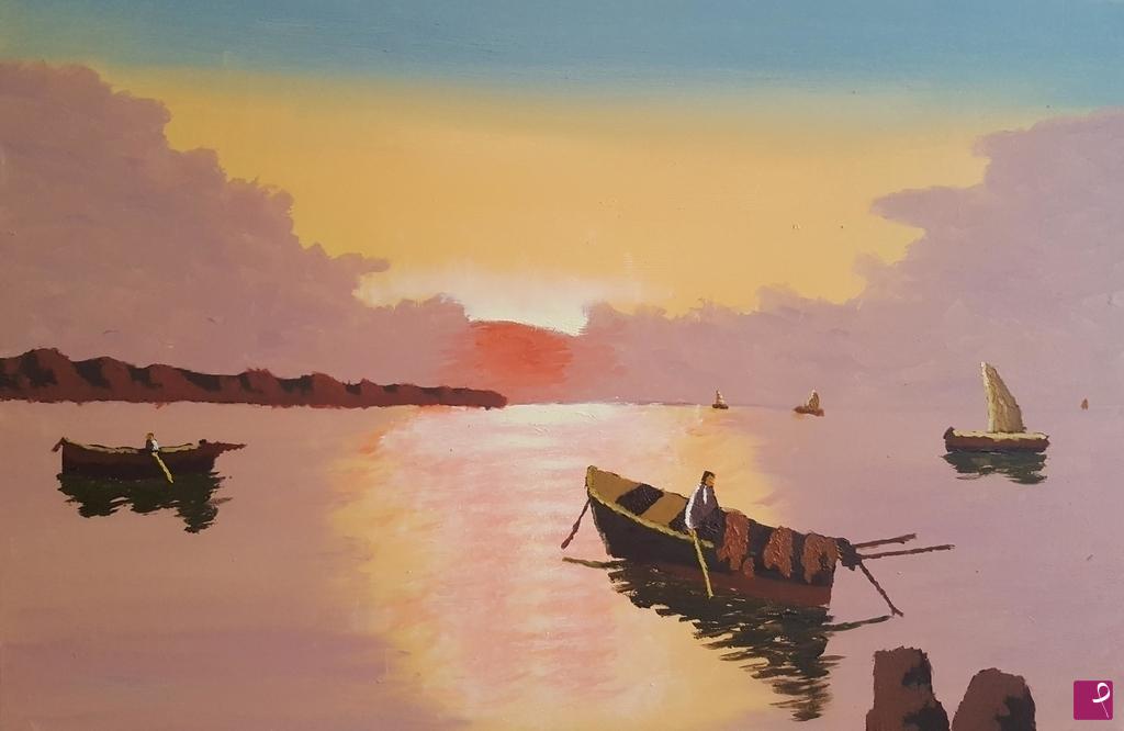 quadri in vendita online - tramonto romantico
