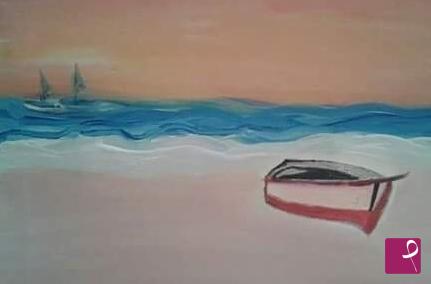 quadri in vendita online -  tramonto rosa