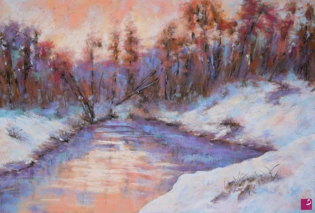 quadri in vendita online - Tramonto rosa sull'acqua - 65