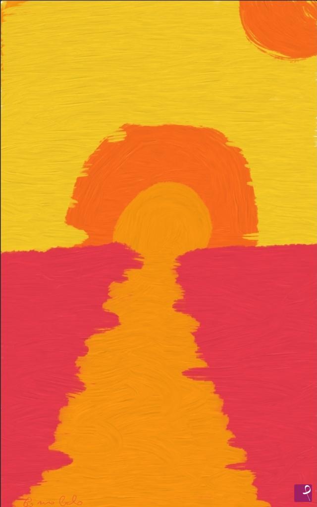 quadri in vendita online - Tramonto Rosso