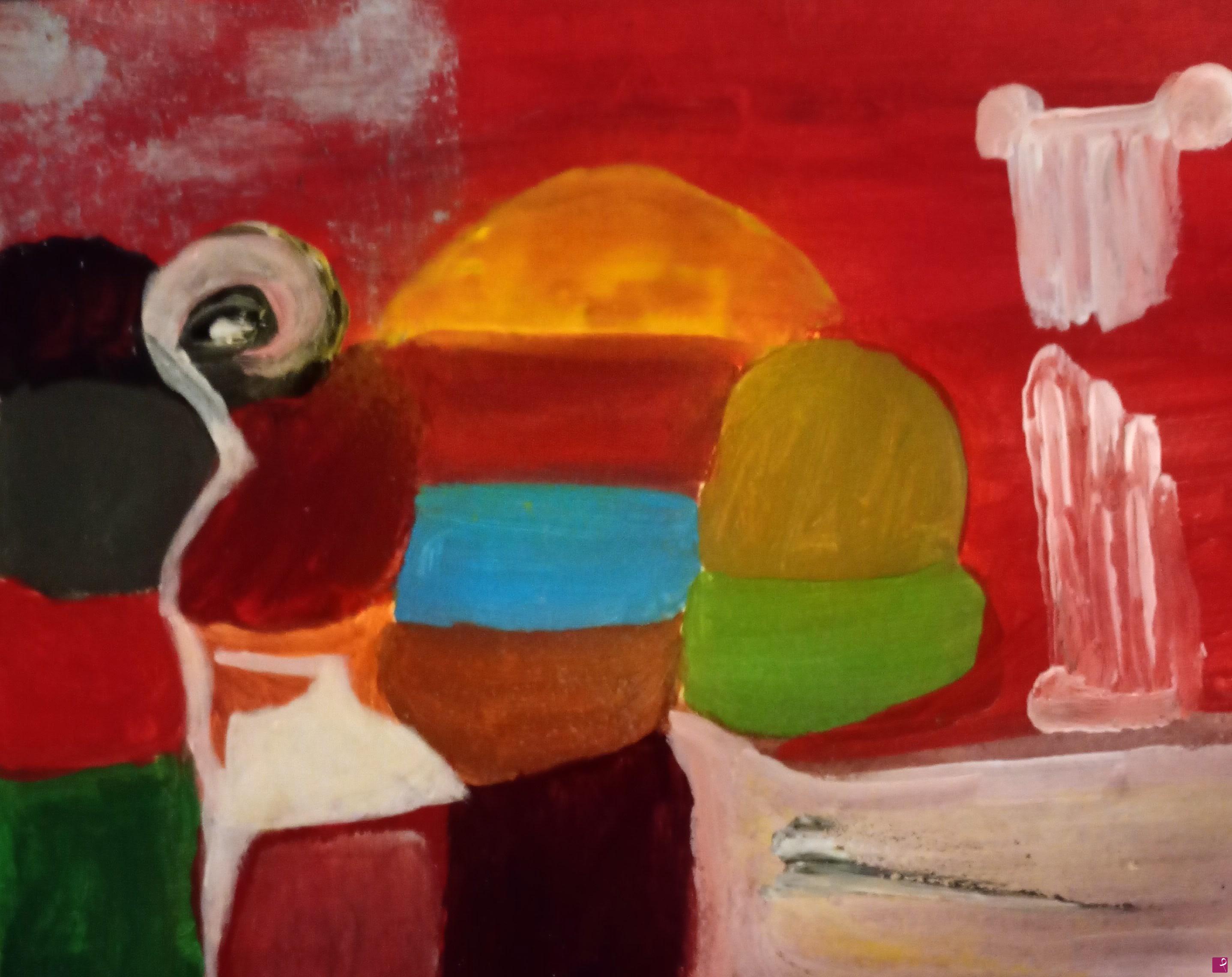 quadri in vendita online - Tramonto Rosso 