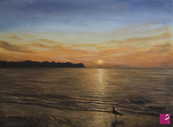 quadri in vendita online - Tramonto siciliano. 