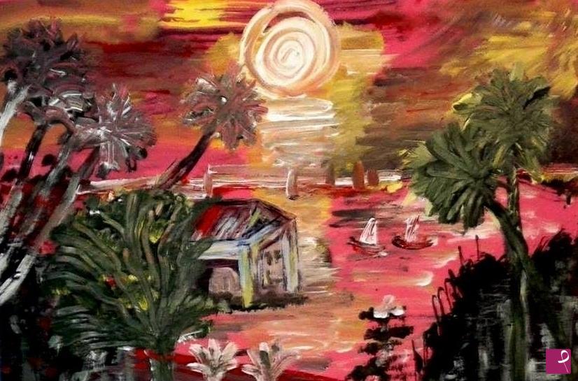 quadri in vendita online - Tramonto siciliano